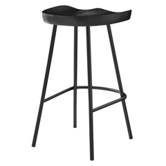 Concord Black Backless Wood Counter Stools (Set of 2) - Ornate Home