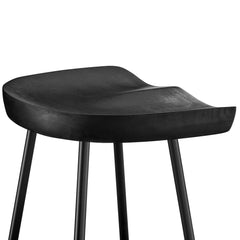 Concord Black Backless Wood Counter Stools (Set of 2) - Ornate Home
