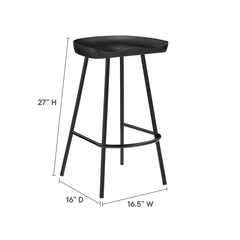 Concord Black Backless Wood Counter Stools (Set of 2) - Ornate Home