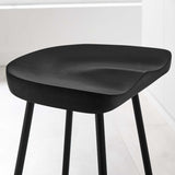 Concord Black Backless Wood Counter Stools (Set of 2) - Ornate Home