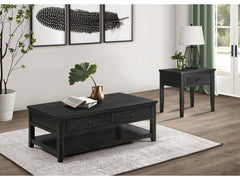 Concord Distressed Java 2-piece Coffee and End Table Set - Ornate Home