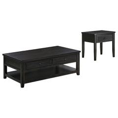 Concord Distressed Java 2-piece Coffee and End Table Set - Ornate Home
