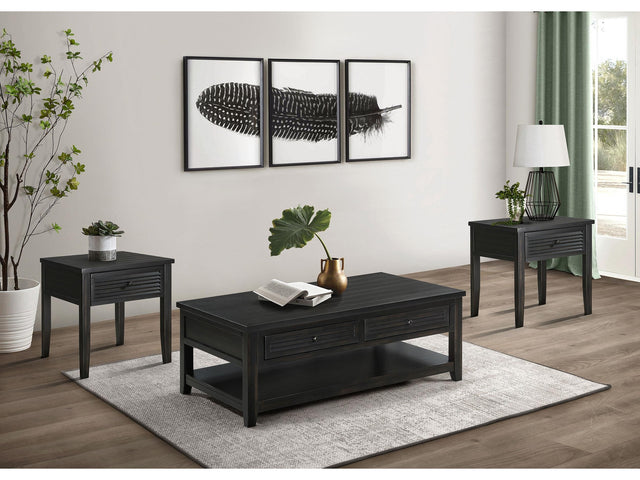 Concord Distressed Java 3-piece Coffee and End Table Set - Ornate Home
