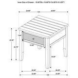 Concord Distressed Java 3-piece Coffee and End Table Set - Ornate Home