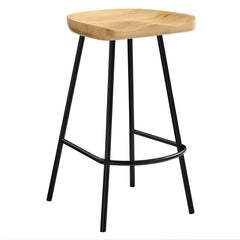 Concord Oak Backless Wood Counter Stools (Set of 2) - Ornate Home