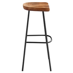 Concord Walnut Backless Wood Bar Stools (Set of 2) - Ornate Home