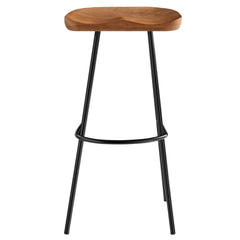 Concord Walnut Backless Wood Bar Stools (Set of 2) - Ornate Home