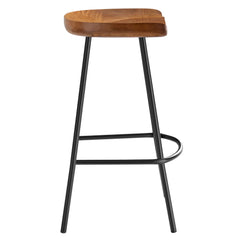 Concord Walnut Backless Wood Counter Stools (Set of 2) - Ornate Home