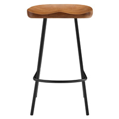 Concord Walnut Backless Wood Counter Stools (Set of 2) - Ornate Home