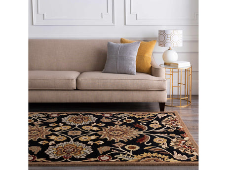 Conesus 1053 Hand Tufted Black Wool Rug - Ornate Home