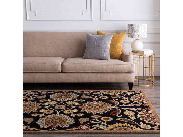 Conesus 1053 Hand Tufted Black Wool Rug - Ornate Home