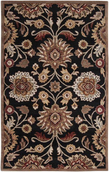 Conesus 1053 Hand Tufted Black Wool Rug - Ornate Home