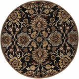Conesus 1053 Hand Tufted Black Wool Rug - Ornate Home