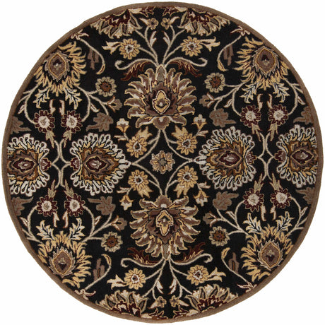 Conesus 1053 Hand Tufted Black Wool Rug - Ornate Home