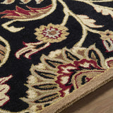Conesus 1053 Hand Tufted Black Wool Rug - Ornate Home