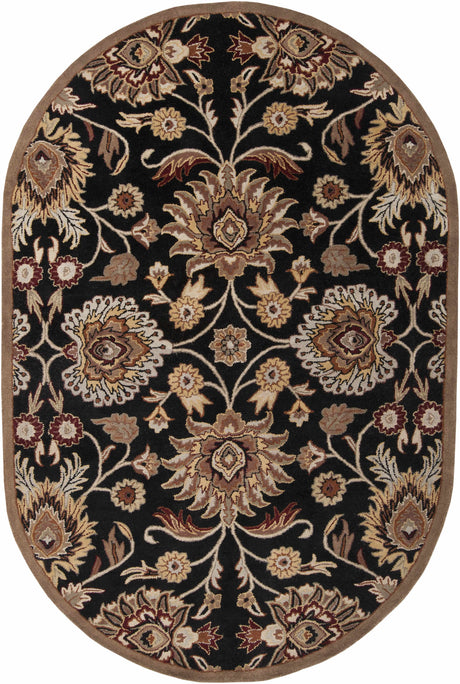 Conesus 1053 Hand Tufted Black Wool Rug - Ornate Home