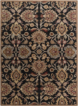 Conesus 1053 Hand Tufted Black Wool Rug - Ornate Home
