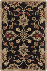 Conesus 1053 Hand Tufted Black Wool Rug - Ornate Home