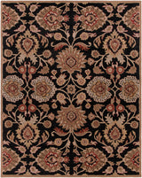 Conesus 1053 Hand Tufted Black Wool Rug - Ornate Home