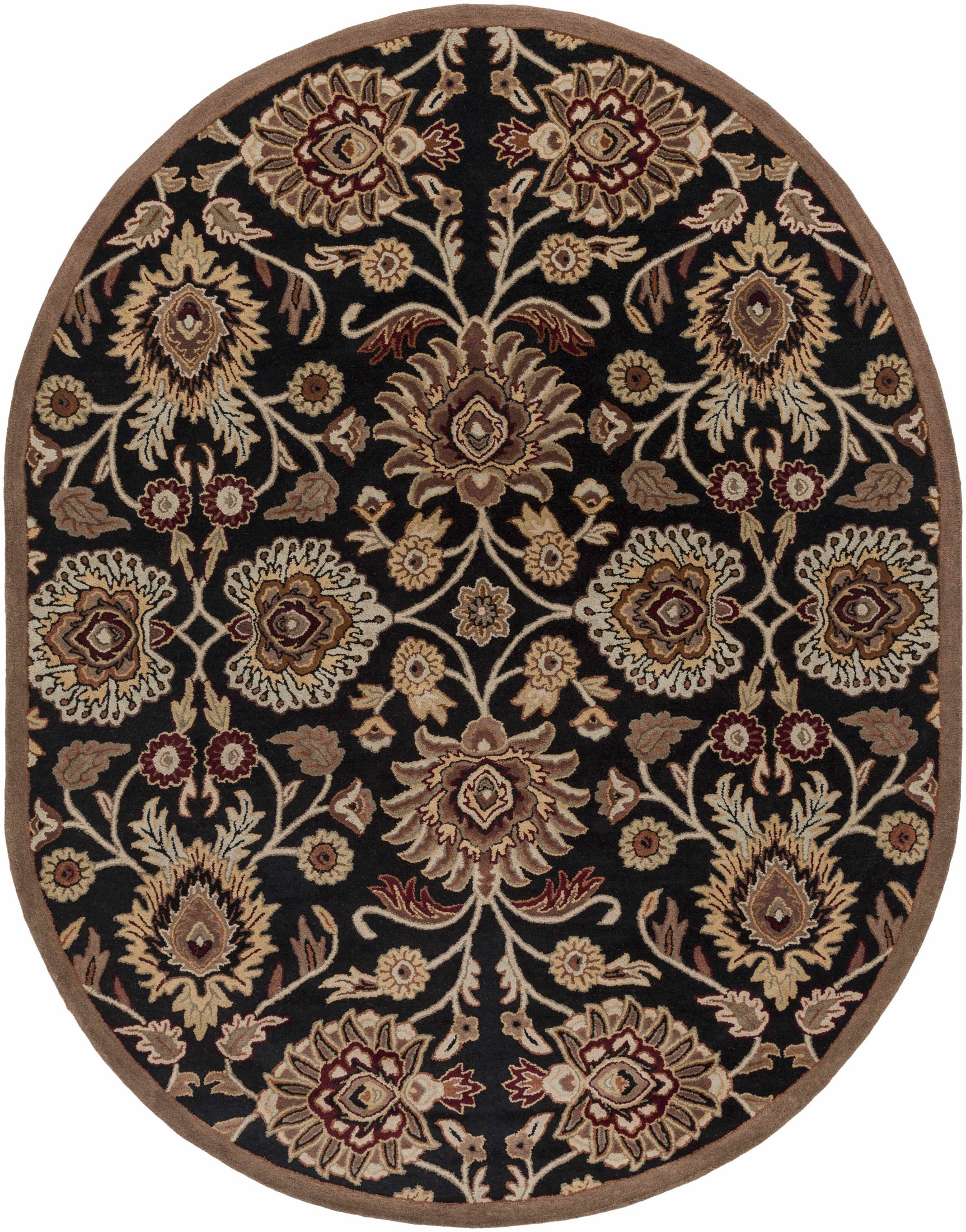 Conesus 1053 Hand Tufted Black Wool Rug - Ornate Home