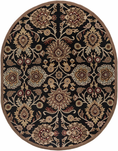 Conesus 1053 Hand Tufted Black Wool Rug - Ornate Home