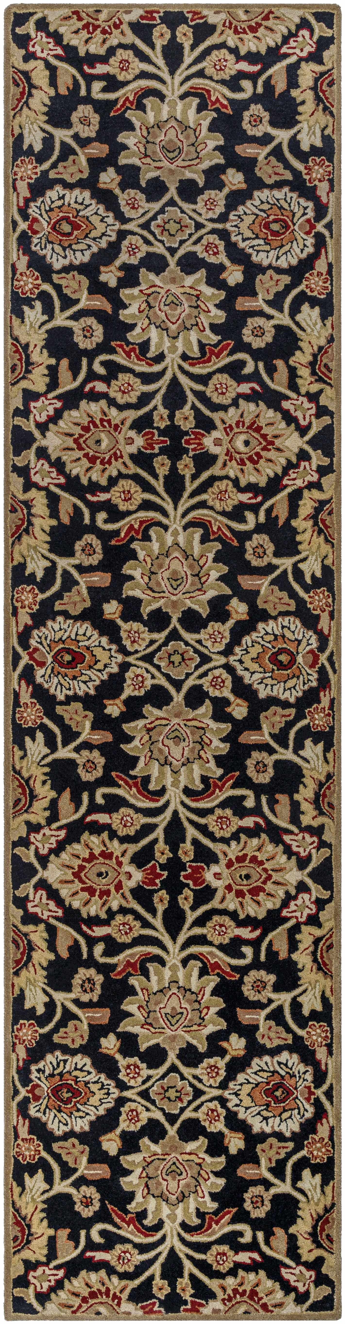 Conesus 1053 Hand Tufted Black Wool Rug - Ornate Home