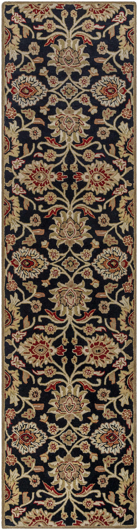 Conesus 1053 Hand Tufted Black Wool Rug - Ornate Home