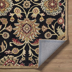 Conesus 1053 Hand Tufted Black Wool Rug - Ornate Home