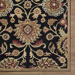 Conesus 1053 Hand Tufted Black Wool Rug - Ornate Home