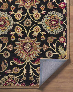 Conesus 1053 Hand Tufted Black Wool Rug - Ornate Home