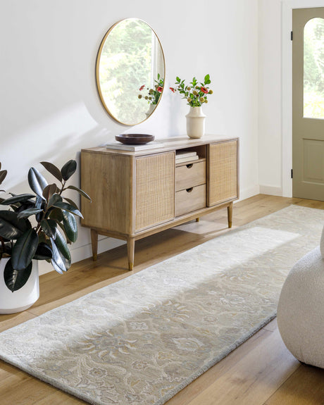 Conesus 1192 Hand Tufted Ivory&Taupe Wool Rug - Ornate Home