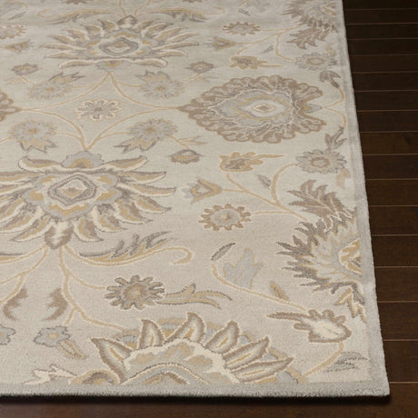 Conesus 1192 Hand Tufted Ivory&Taupe Wool Rug - Ornate Home