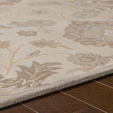 Conesus 1192 Hand Tufted Ivory&Taupe Wool Rug - Ornate Home