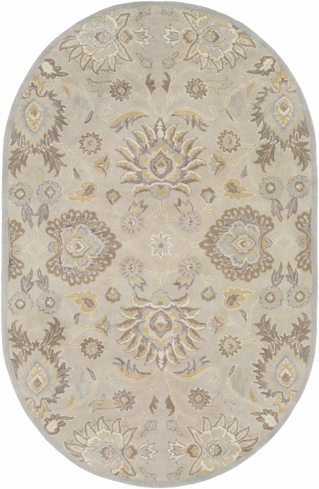 Conesus 1192 Hand Tufted Ivory&Taupe Wool Rug - Ornate Home