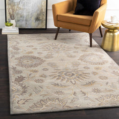 Conesus 1192 Hand Tufted Ivory&Taupe Wool Rug - Ornate Home