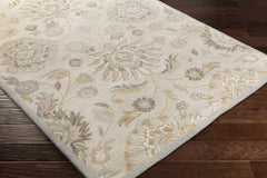 Conesus 1192 Hand Tufted Ivory&Taupe Wool Rug - Ornate Home