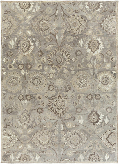 Conesus 1195 Hand Tufted Ivory & Taupe Wool Rug - Ornate Home