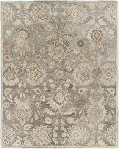 Conesus 1195 Hand Tufted Ivory & Taupe Wool Rug - Ornate Home