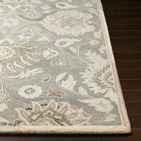 Conesus 1195 Hand Tufted Ivory & Taupe Wool Rug - Ornate Home