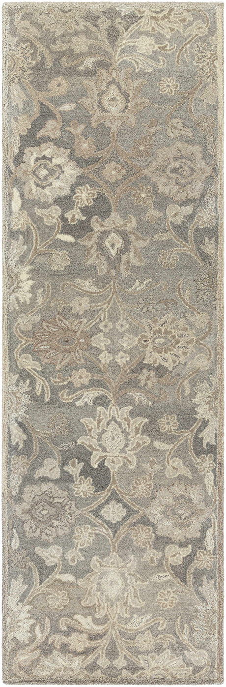 Conesus 1195 Hand Tufted Ivory & Taupe Wool Rug - Ornate Home