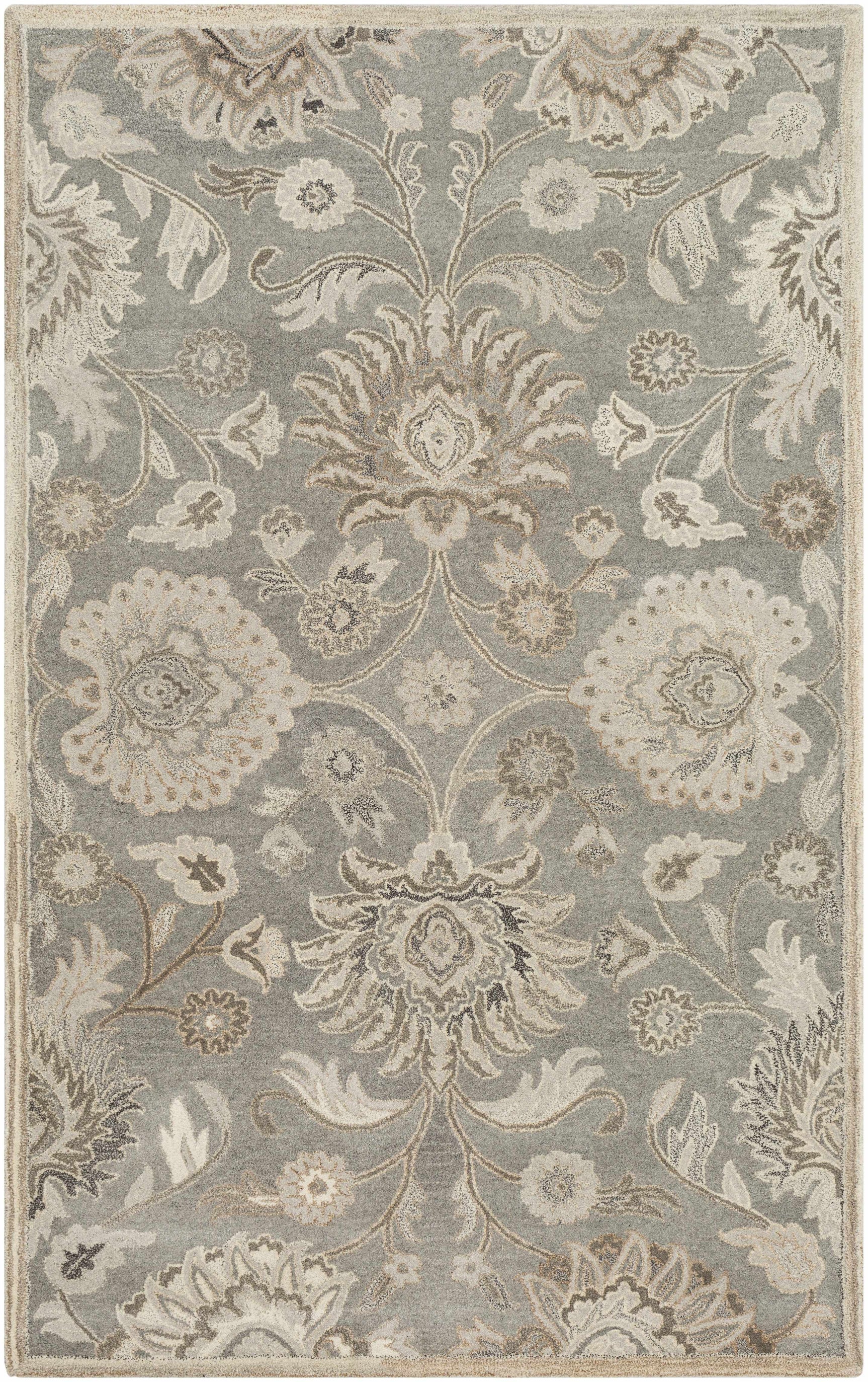 Conesus 1195 Hand Tufted Ivory & Taupe Wool Rug - Ornate Home