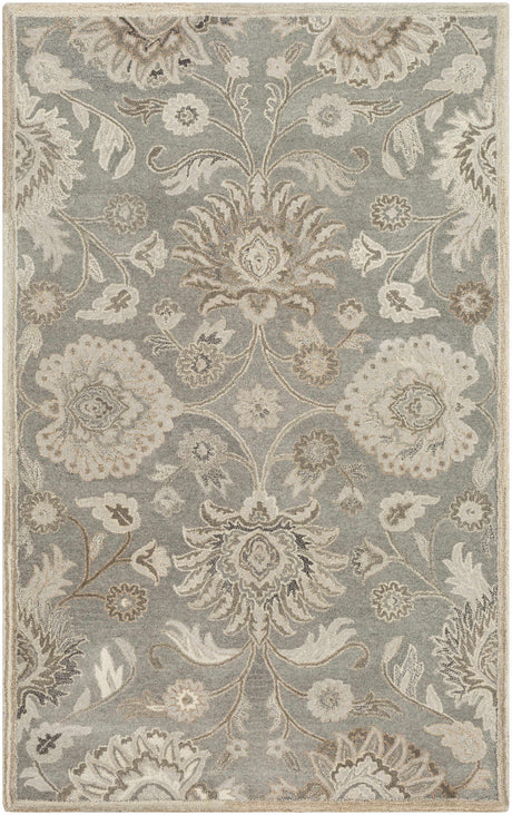 Conesus 1195 Hand Tufted Ivory & Taupe Wool Rug - Ornate Home