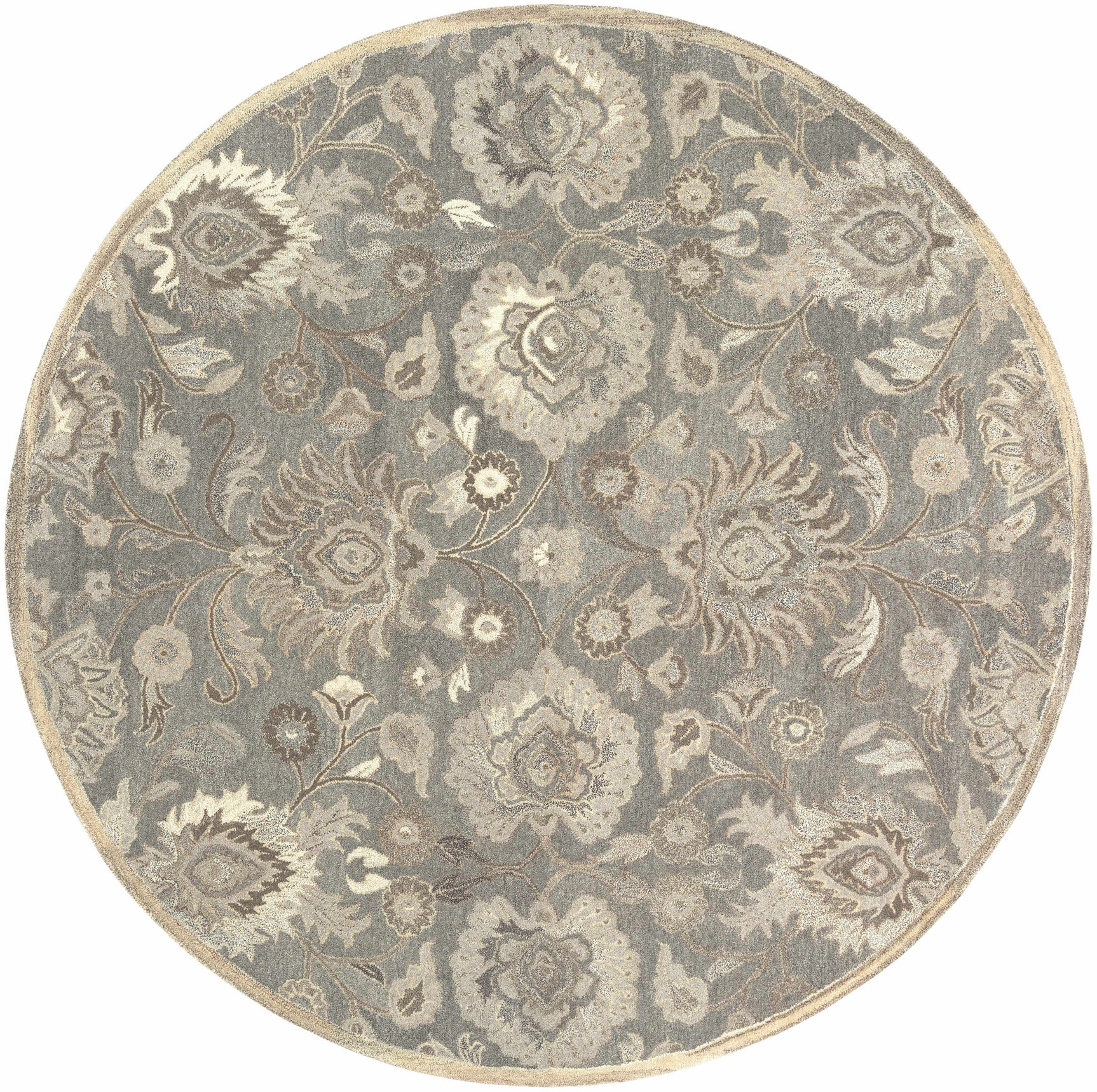 Conesus 1195 Hand Tufted Ivory & Taupe Wool Rug - Ornate Home