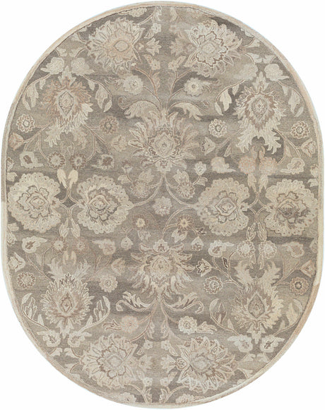 Conesus 1195 Hand Tufted Ivory & Taupe Wool Rug - Ornate Home