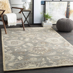 Conesus 1195 Hand Tufted Ivory & Taupe Wool Rug - Ornate Home