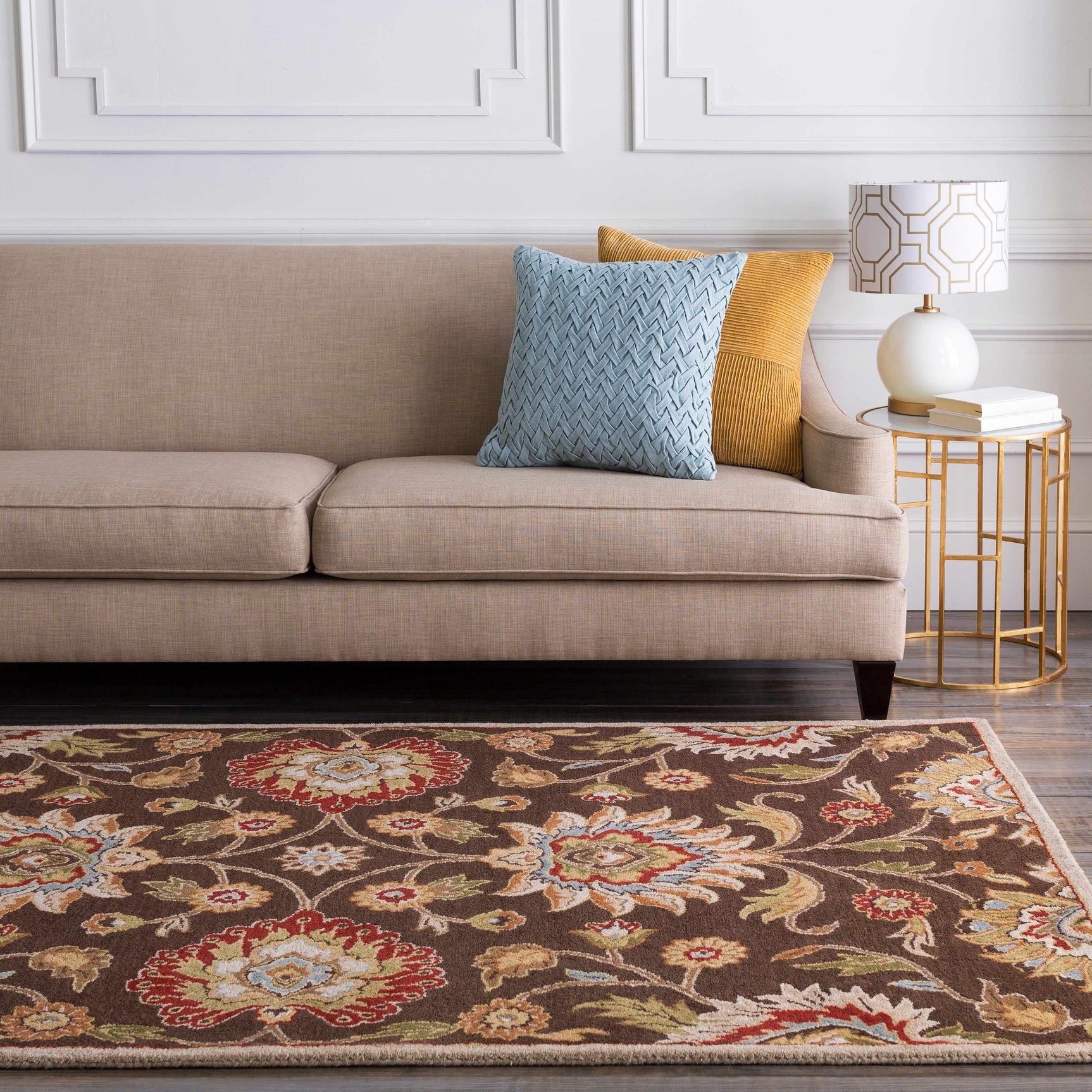 Conesus Hand Tufted Brown 1051 Area Rug - Ornate Home