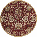 Conesus Red 1061 Hand Tufted Wool Rug - Ornate Home