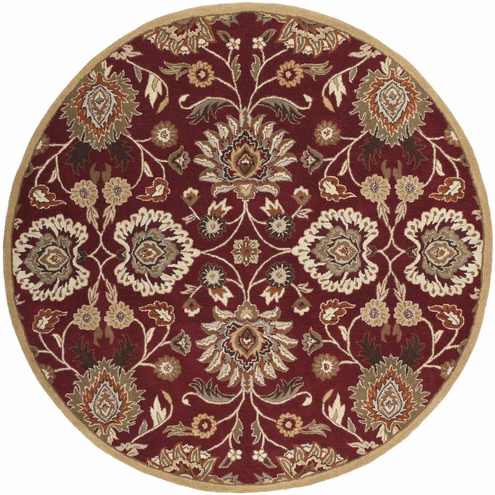 Conesus Red 1061 Hand Tufted Wool Rug - Ornate Home