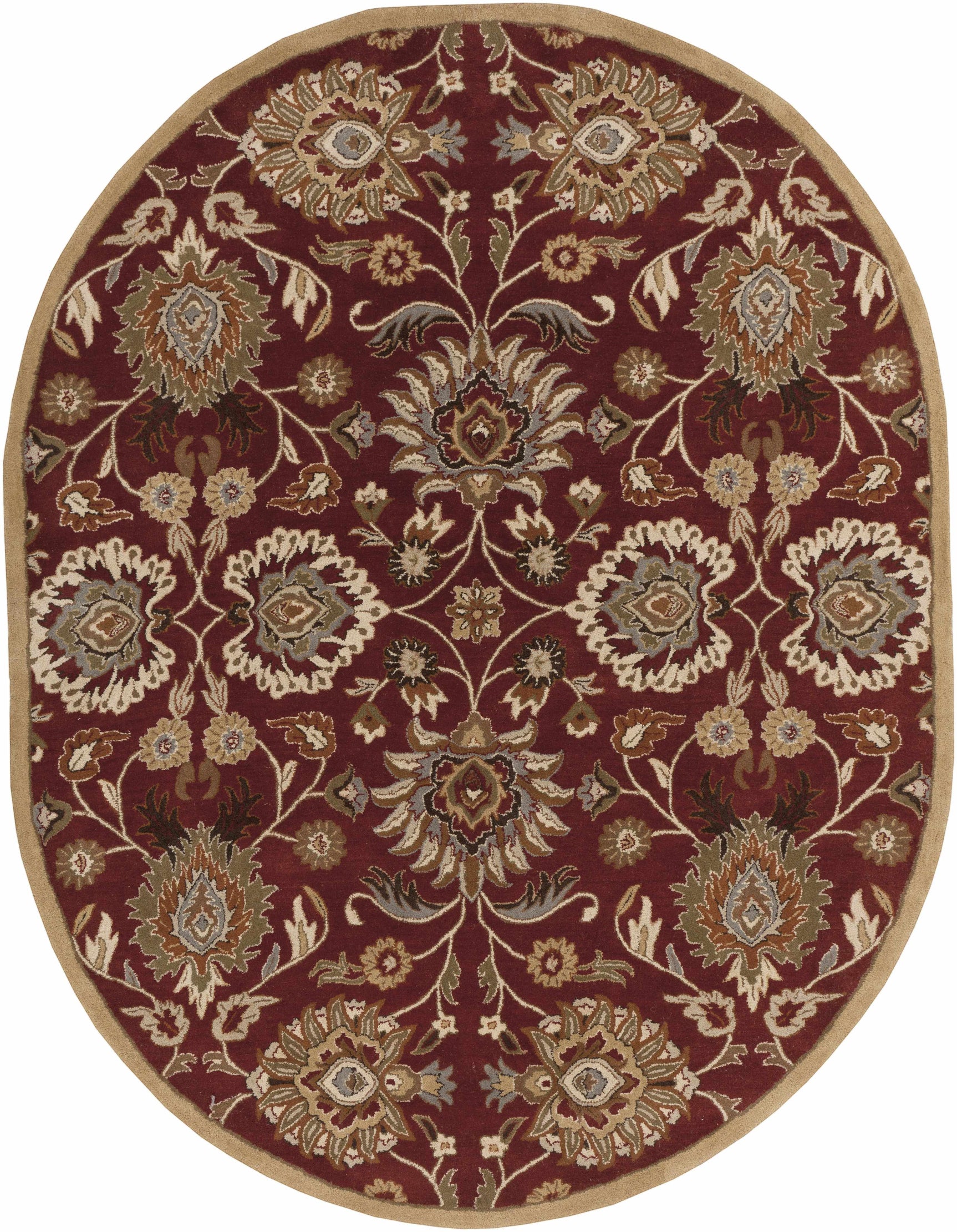 Conesus Red 1061 Hand Tufted Wool Rug - Ornate Home