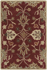 Conesus Red 1061 Hand Tufted Wool Rug - Ornate Home